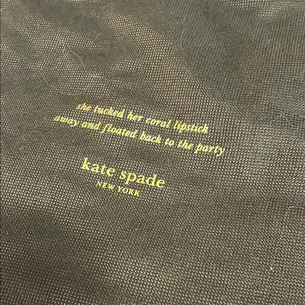 Kate Spade ♠️ UEC Brown Pink Gold Drawstring Dust Bag - Picture 2 of 6